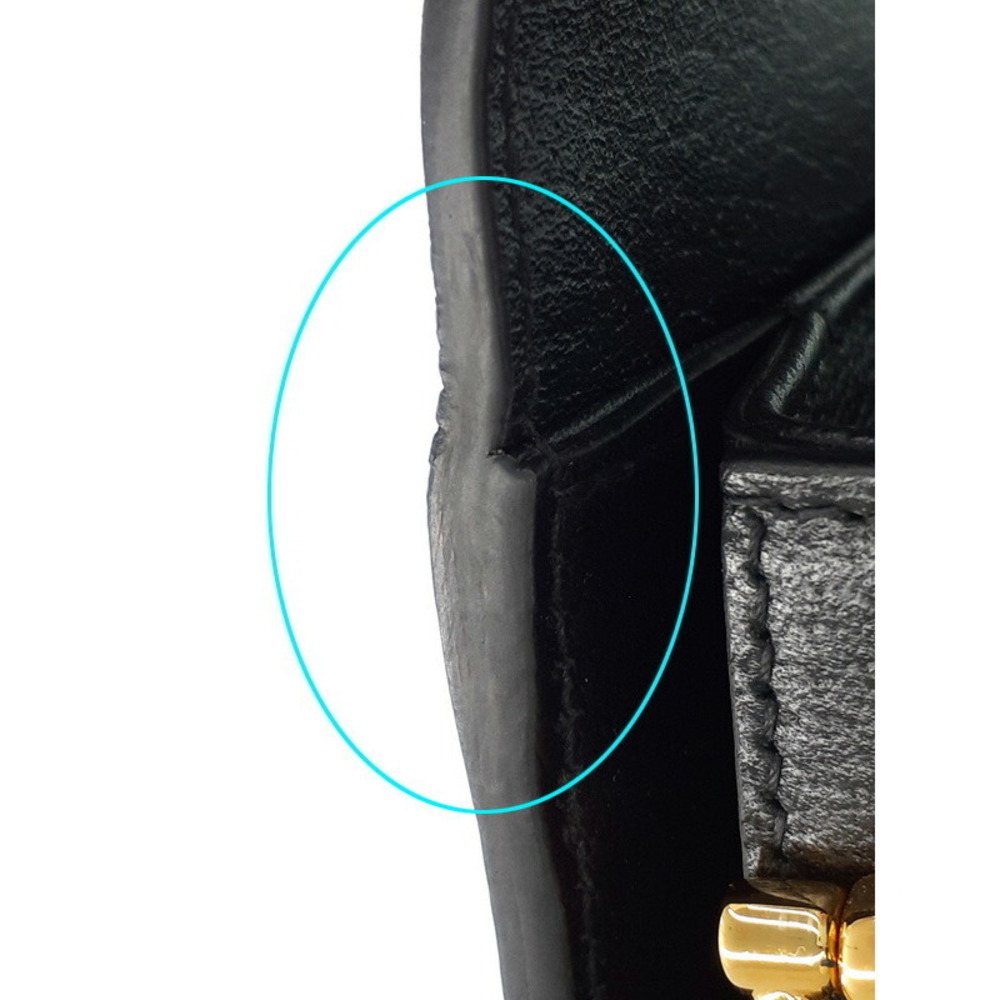 Gucci Horsebit 1955 Shoulder Bag Denim Leather Black - Picture 8 of 9